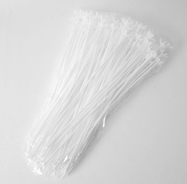 (100) 12" White Balloon Saddles