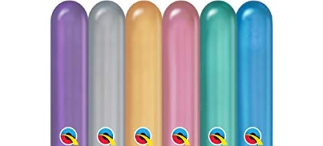 Q (100) 260 Chrome Assortment balloons