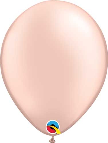 Q (100) 5" Pearl Peach balloons