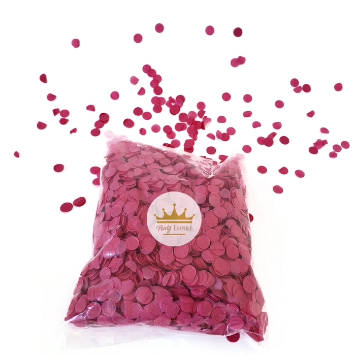 (100gr) 1cm Round Tissue Paper Fuchsia Confetti