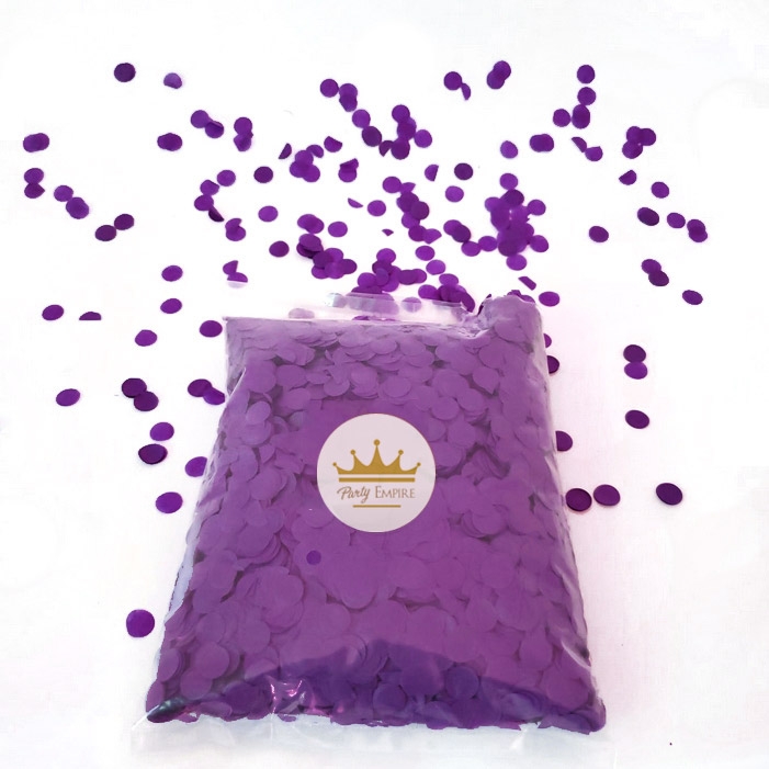 (100gr) 1cm Round Tissue Paper Purple Confetti