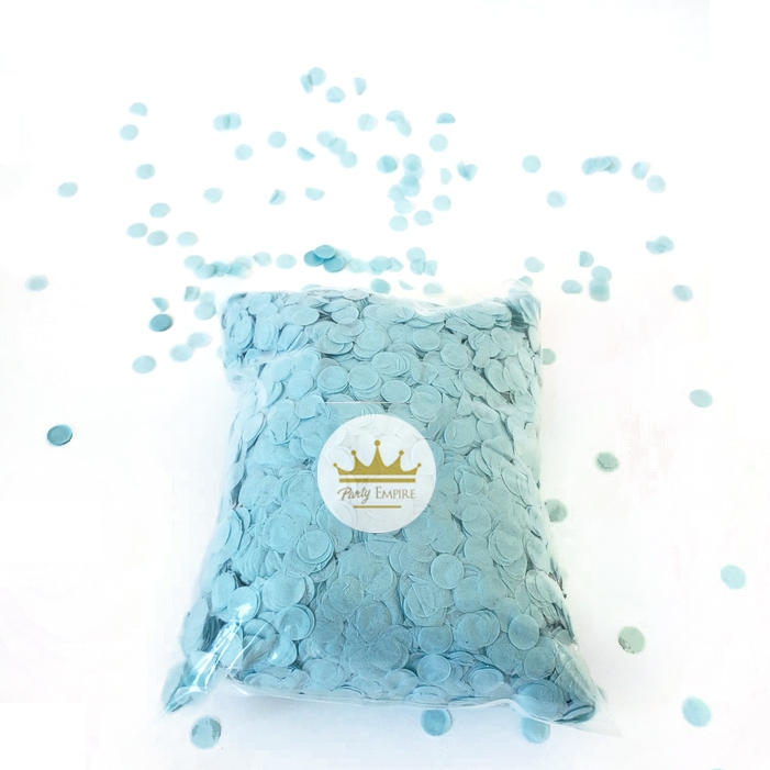 (100gr) 1cm Round Tissue Paper Baby Blue Confetti