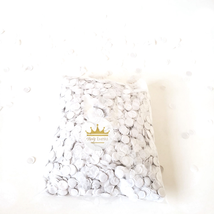 (100gr) 1cm Round Tissue Paper White Confetti