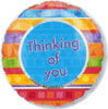 18" VLP Thinking of You Stripes balloon