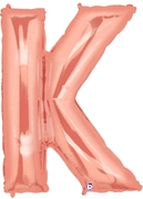 40" Megaloon - Letter K - Rose Gold balloon