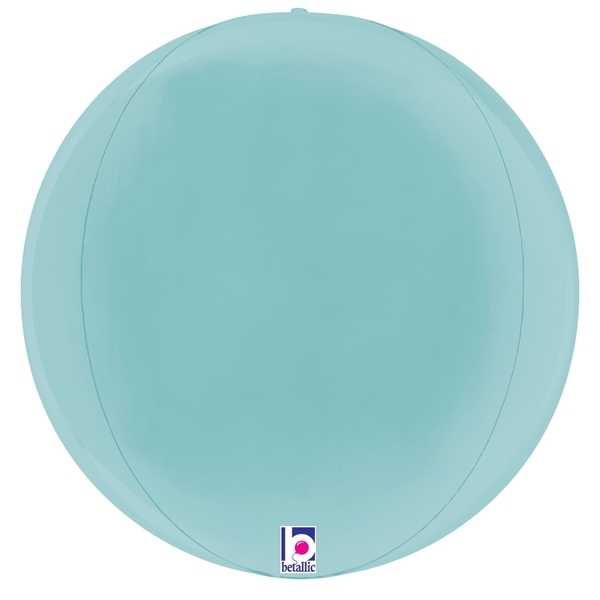 15" Pastel Blue Globe Foil Orbz Balloon