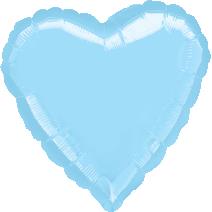 32" Foil Heart Metallic Pearl Pastel Blue balloon