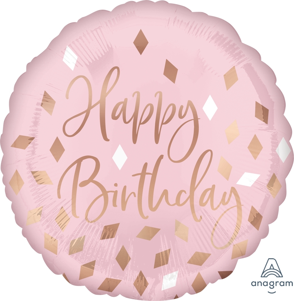 18" Blush Birthday balloon