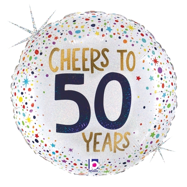 18" Cheers to 50 Years Balloon