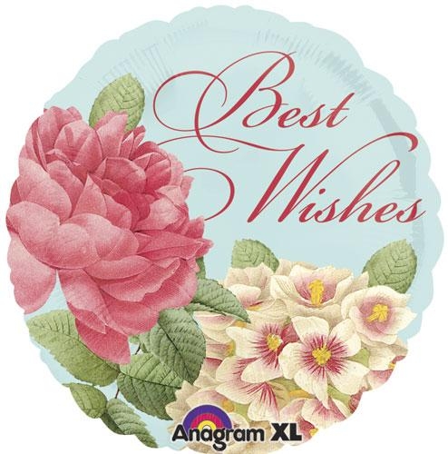 18" Foil - Blissful Bloom Best Wishes balloon