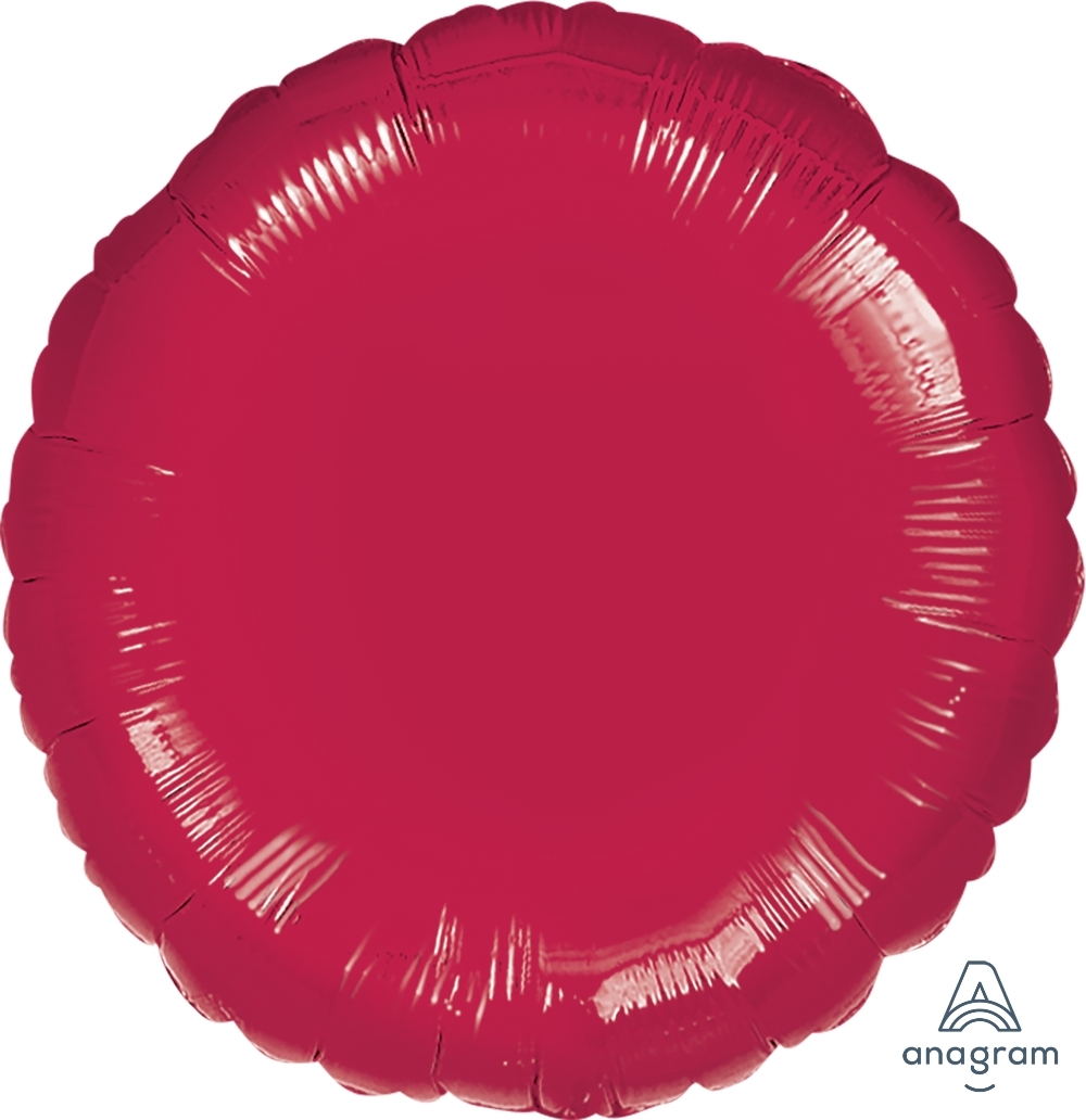 18" Foil Circle - Burgandy balloon