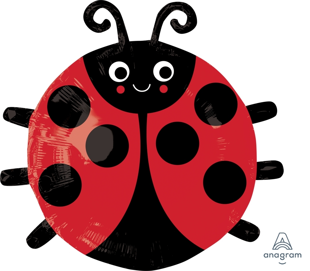 18" Foil - Happy Lady Bug  balloon