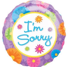 18" Foil - I'm Sorry balloon