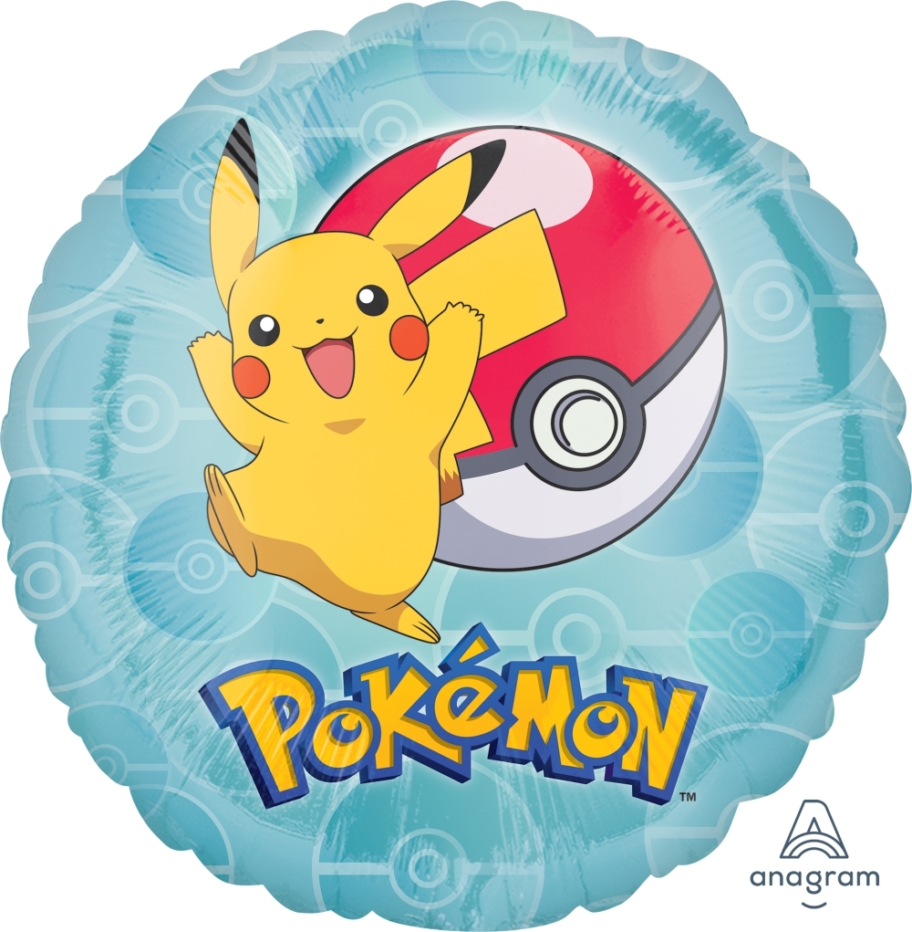 18" Foil Pokemon Pikachu and Poke Ball balloon