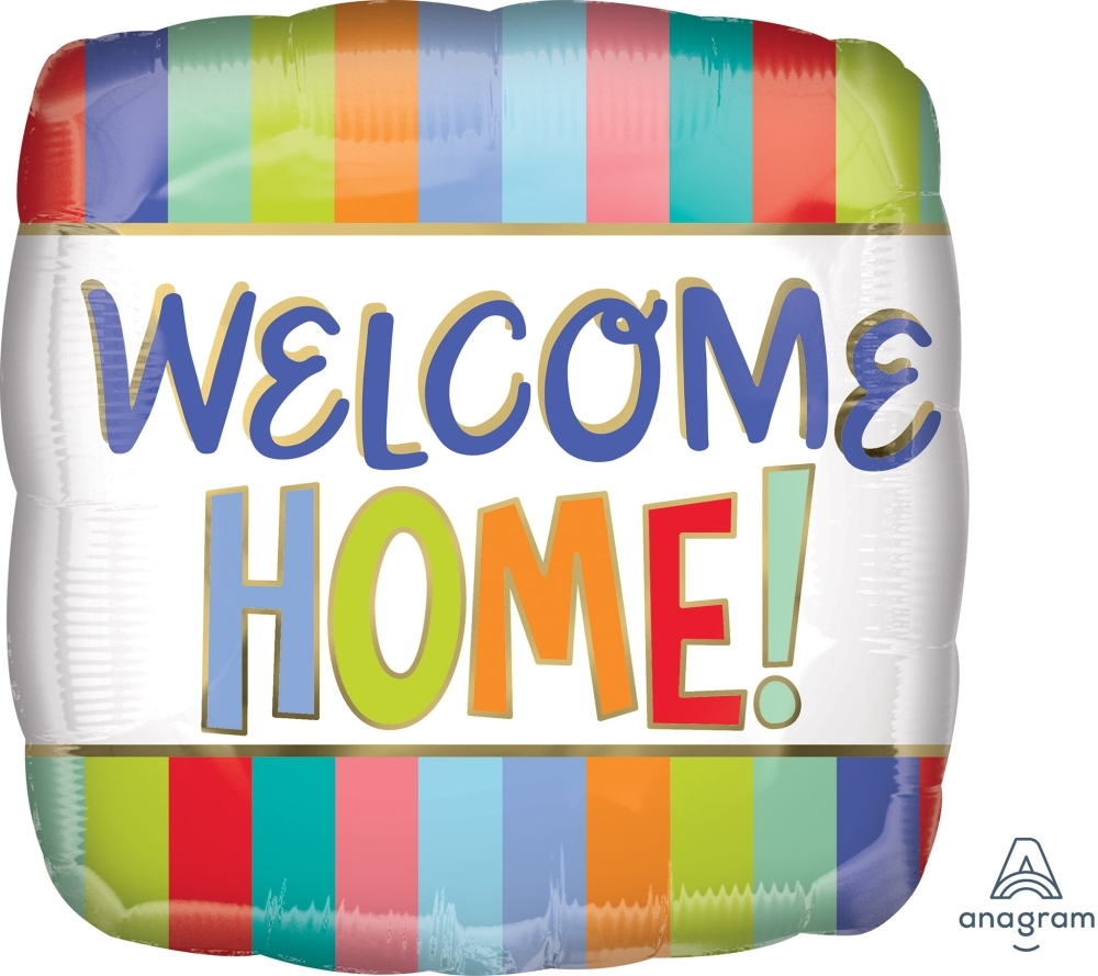 18" Foil Welcome Home Stripes