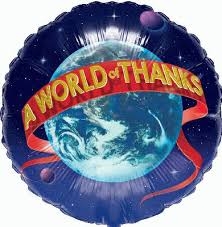 18" Foil - World of Thanks balloon