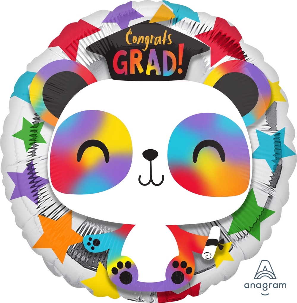 18" Graduation Panda Balloon