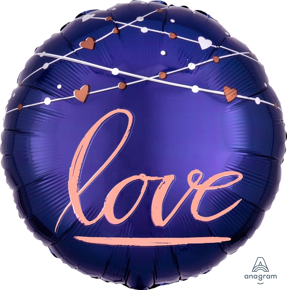 18" Navy Wedding Love balloon