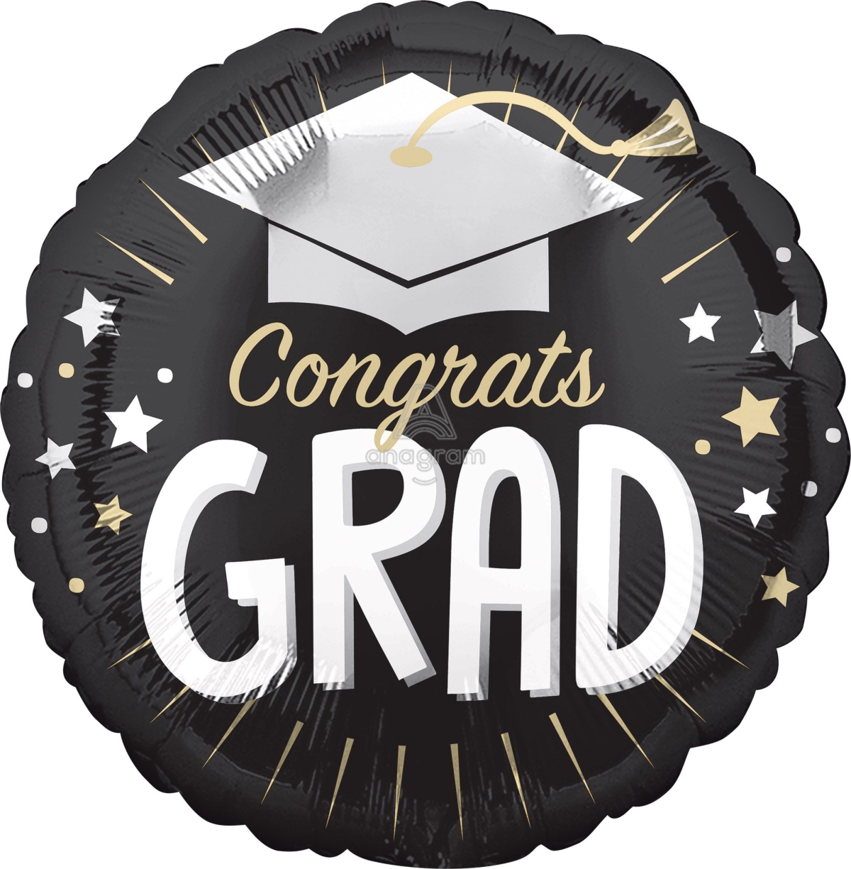 18" VLP Congrats Grad Silver Cap balloon