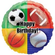 18" VLP Sports Birthday balloon