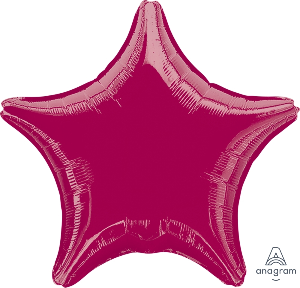 19" Foil Star - Burgundy balloon