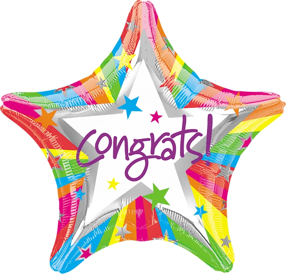 19" Foil Star - Congrats balloon