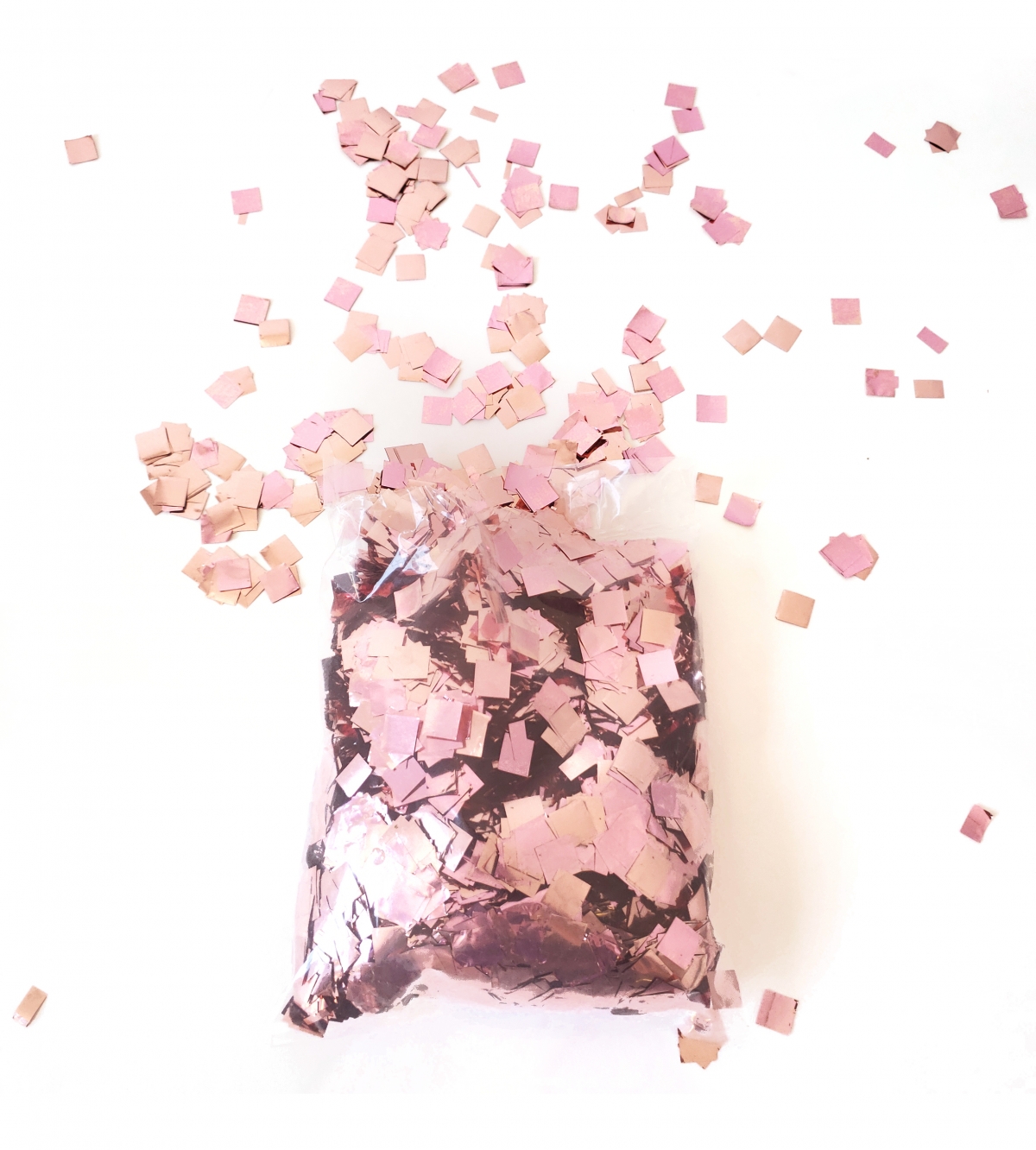 (200gr) Metallic Rose Gold Square Confetti