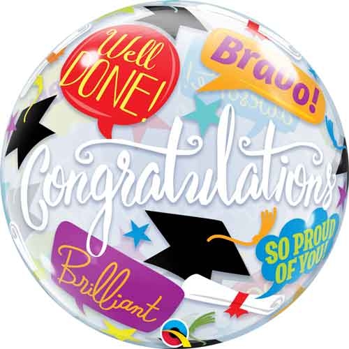 22" Bubble Bubble Grad Accolades Balloon