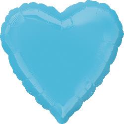 18" Foil Heart - Caribbean Blue balloon