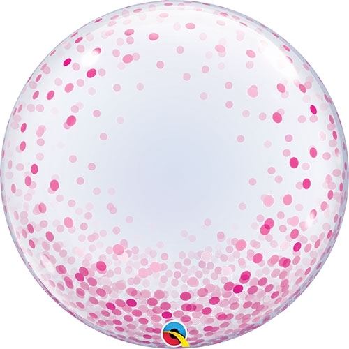 24" Bubble Deco PINK CONFETTI