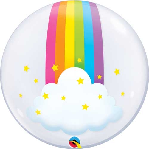 24" BUBBLE DECO RAINBOW