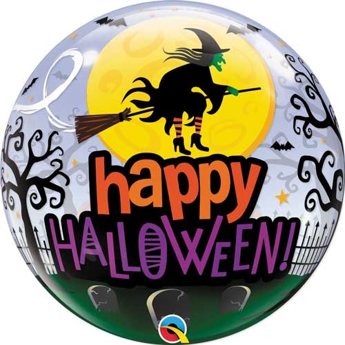 24" Bubble Halloween Witch Haunting