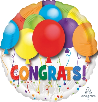 18" Foil - Bold Congrats Balloons balloon