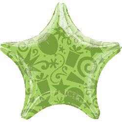 22" Foil Star Festive Kiwi balloon