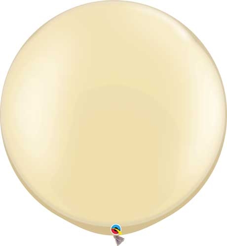 Q (2) 30" Pearl Ivory - 36" est balloons