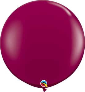 Q (2) 36" Jewel Burgundy balloons