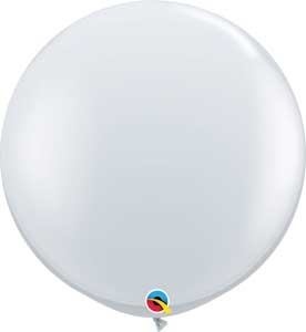 Q (2) 36" Jewel Diamond Clear balloons