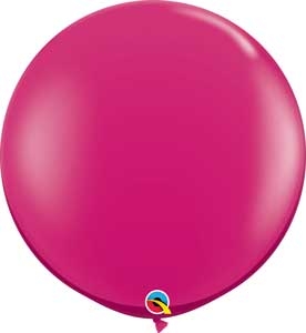 Q (2) 36" Jewel Magenta balloons