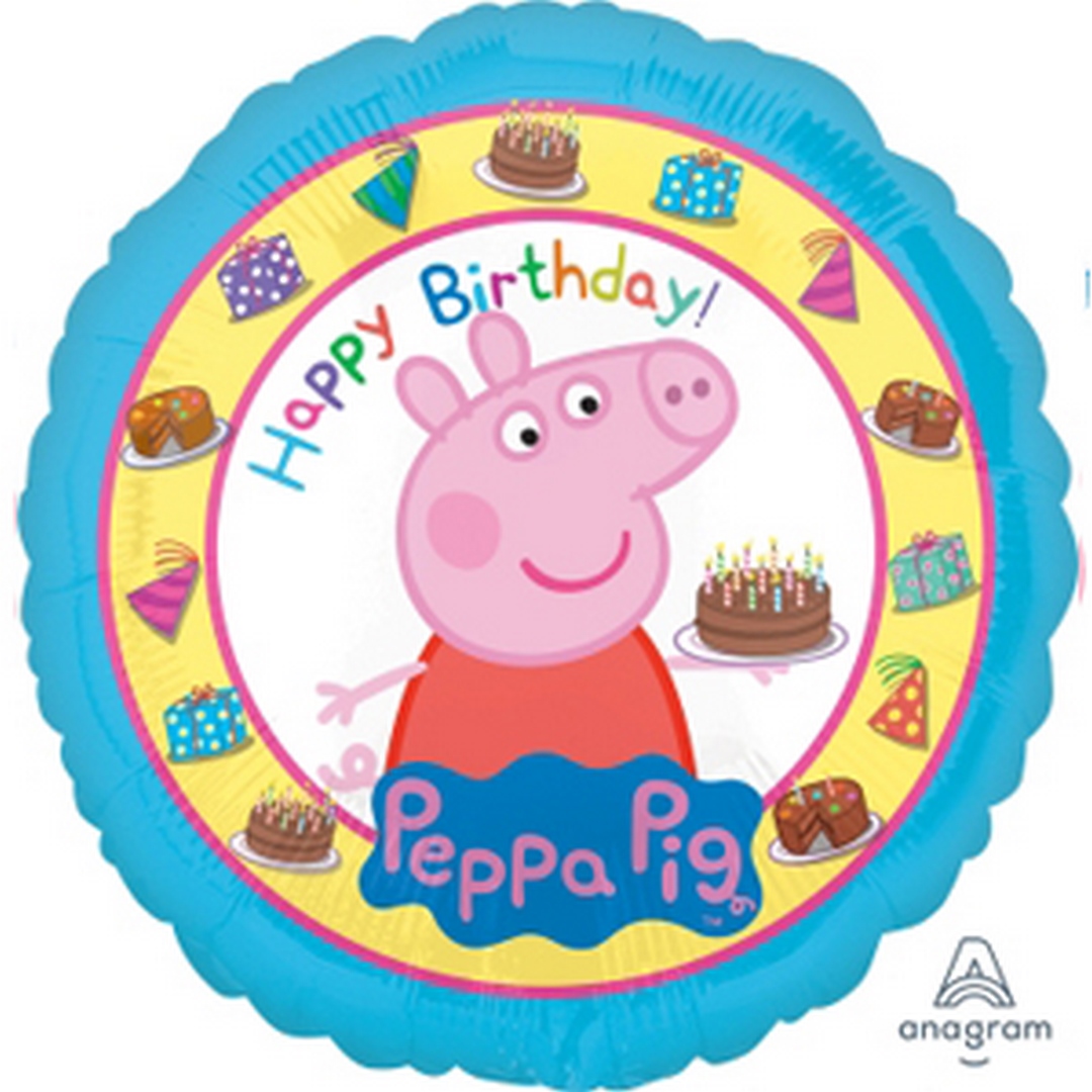 Peppa Pig Happy Birthday balloon