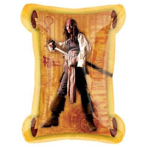 34" Shape - Pirates II Cptn Jack Scroll balloon