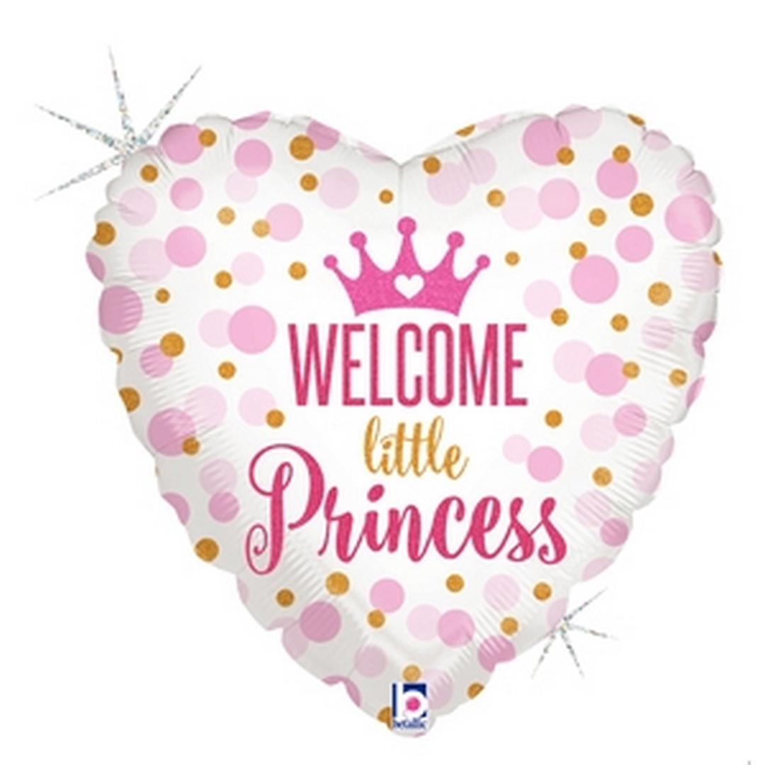 18" Glitter Baby Welcome Little Princess balloon