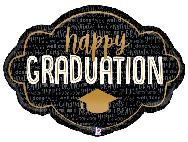 36" Happy Graduation Frame Balloon