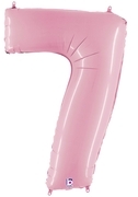 40" Megaloon Pastel Pink Number 7 balloon