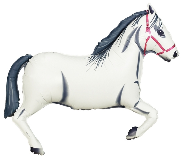 43" Shape Horse White balloon