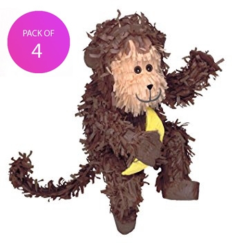 (4) Monkey Pinata - Pack of 4