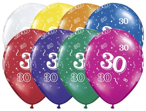 (50) 11" 30 Around Jewel Assorted balloons