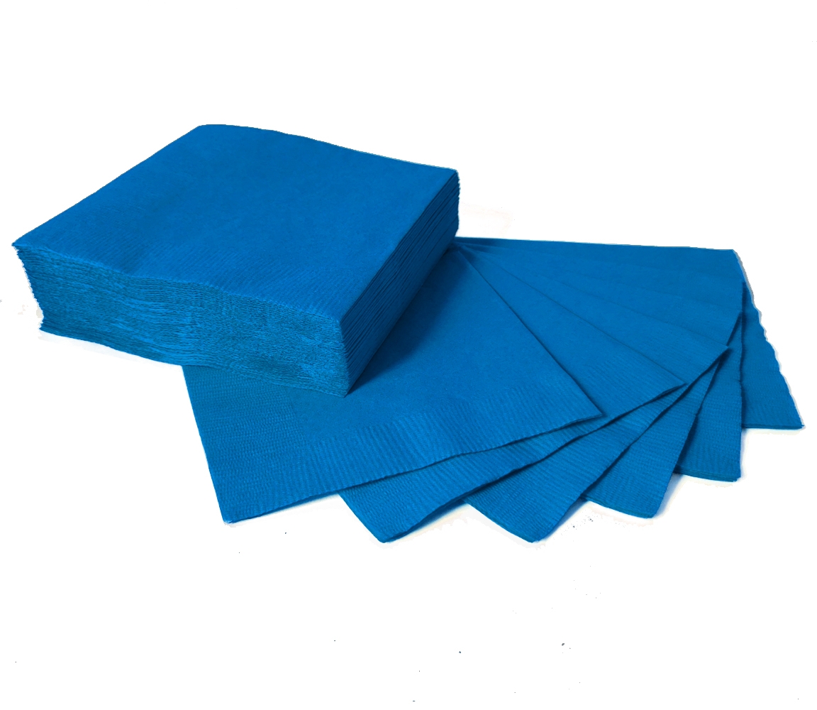 (50) Beverage Napkins Bright Royal Blue*