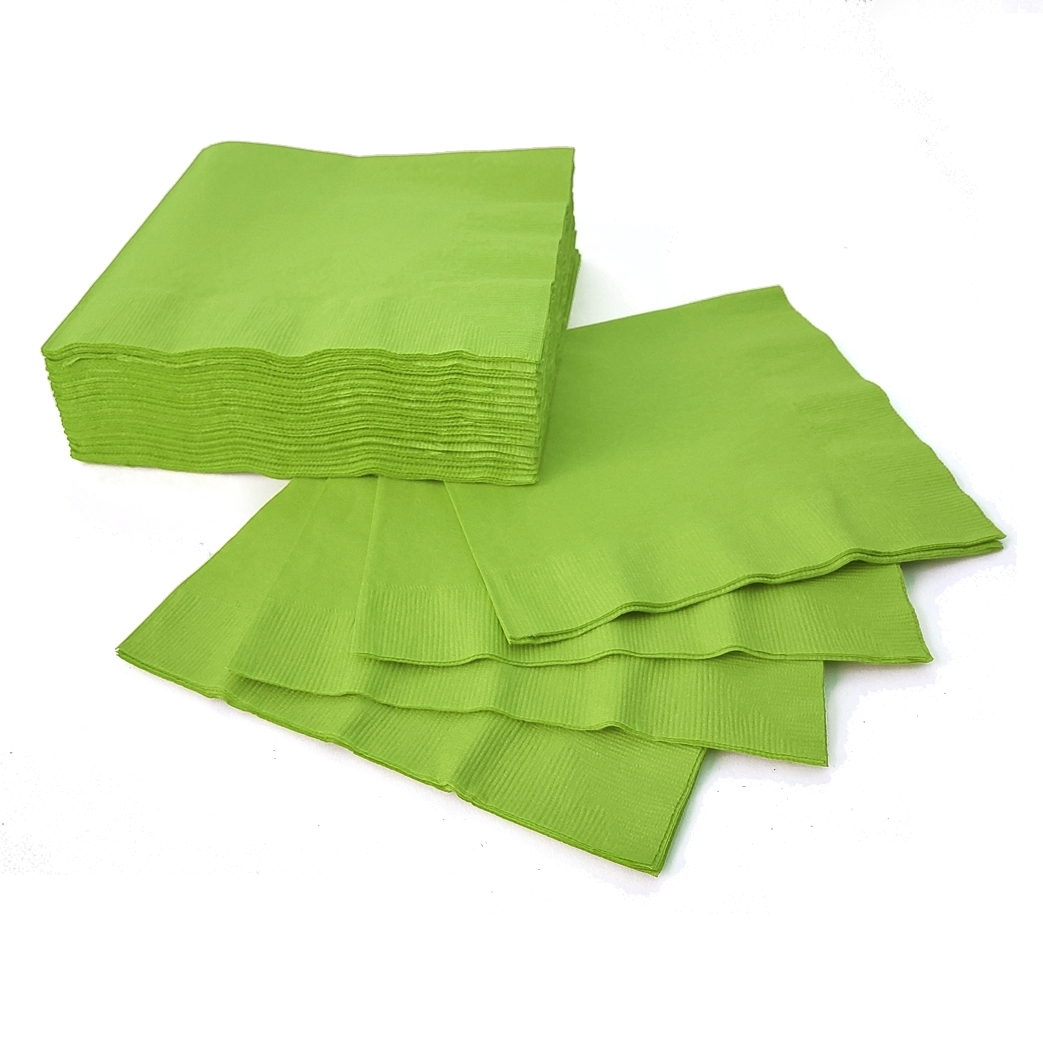 (50) Beverage Napkins - Kiwi*