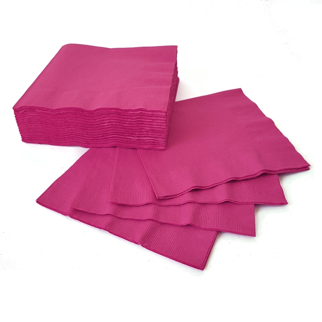 (50) Beverage Napkins - Magenta*