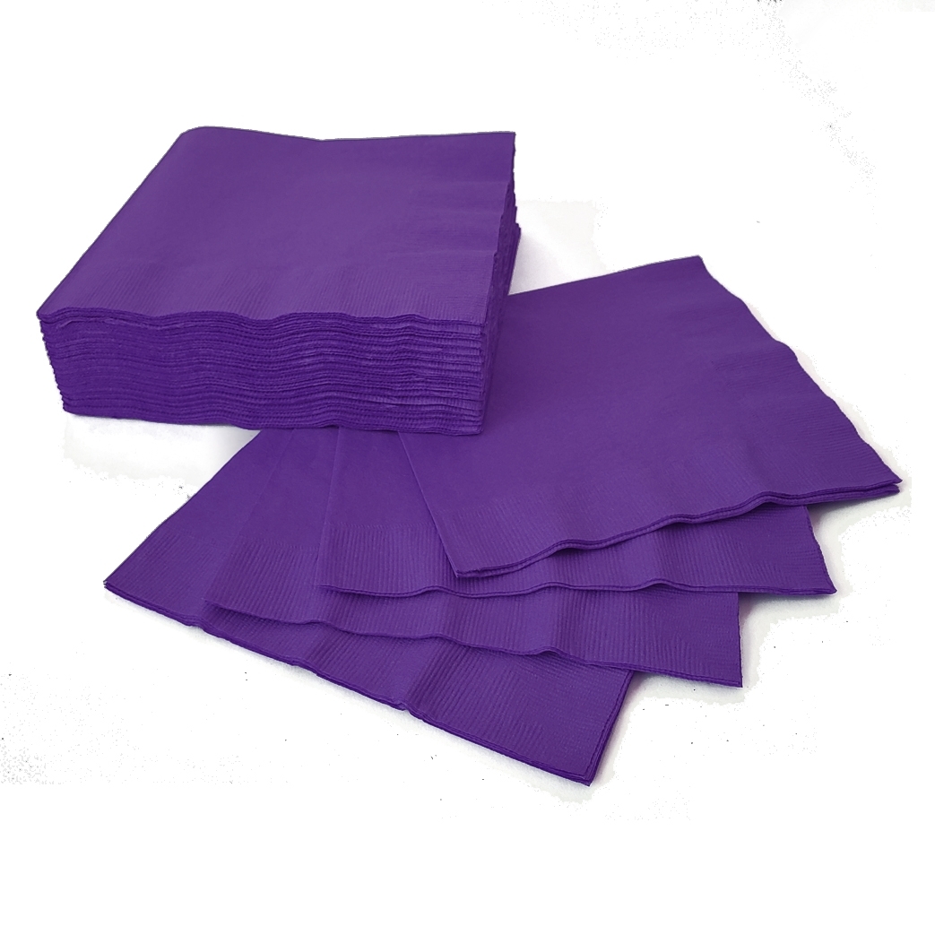 (50) Beverage Napkins - Purple*